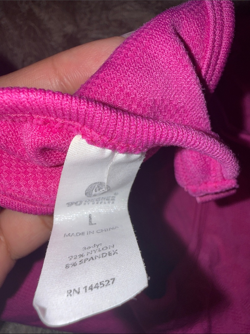 Women’s Seamless Racerback Bralette - Pink and Navy - Picture 6 of 6